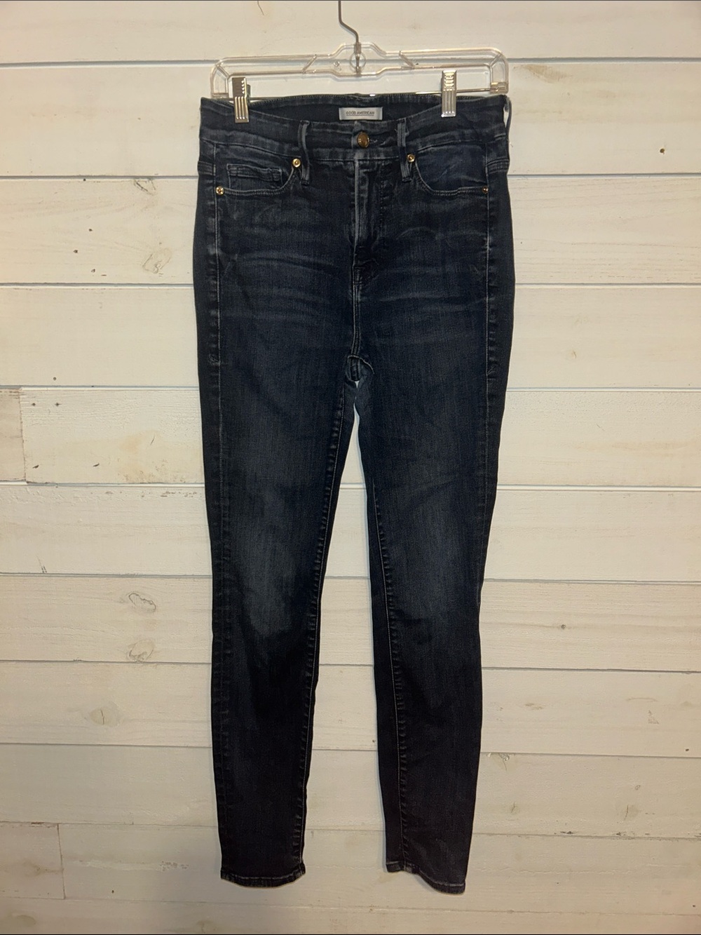 Good American Black Indigo Skinny Jeans